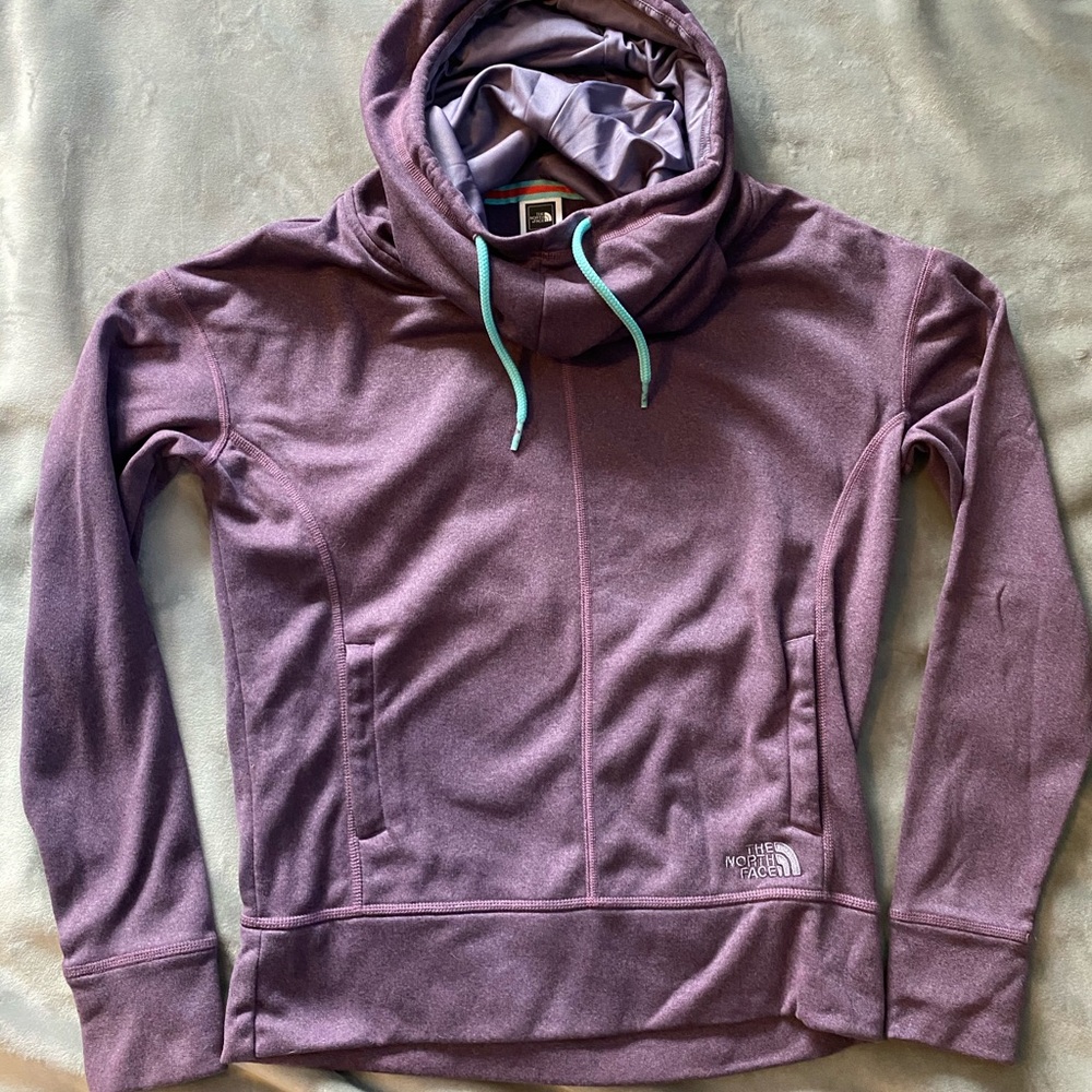 The North Face Purple funnel neck sweatshirt Small